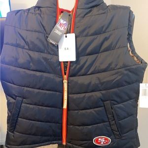 49ers Vest with hoodie